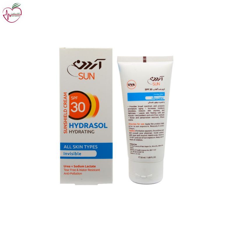 کرم ضد آفتاب SPF30 آردن بدون رنگ مناسب انواع پوست 50ml